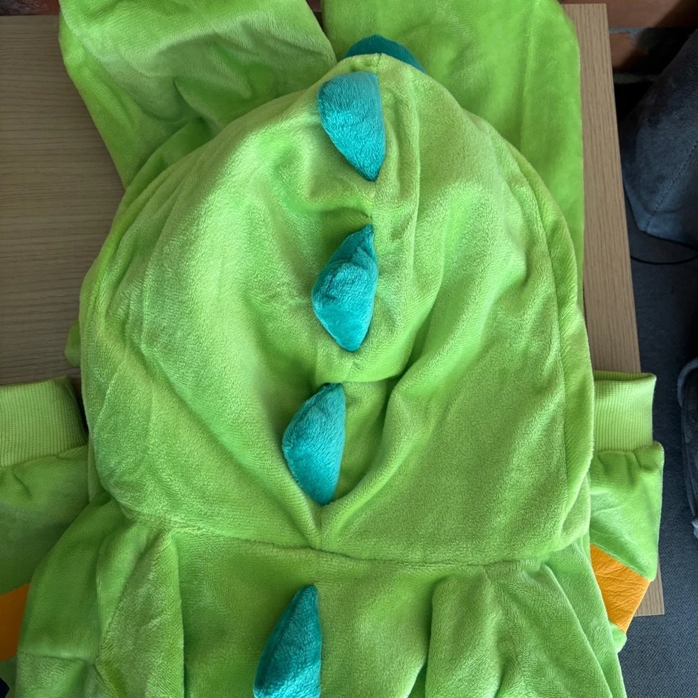 Dinosaur Costume Spooktacular Creations Green Hooded Jumpsuit Tail 18-24 months